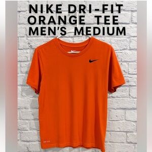 Nike Dri-Fit Orange Athletic Tee Men’s Medium Workout Shirt